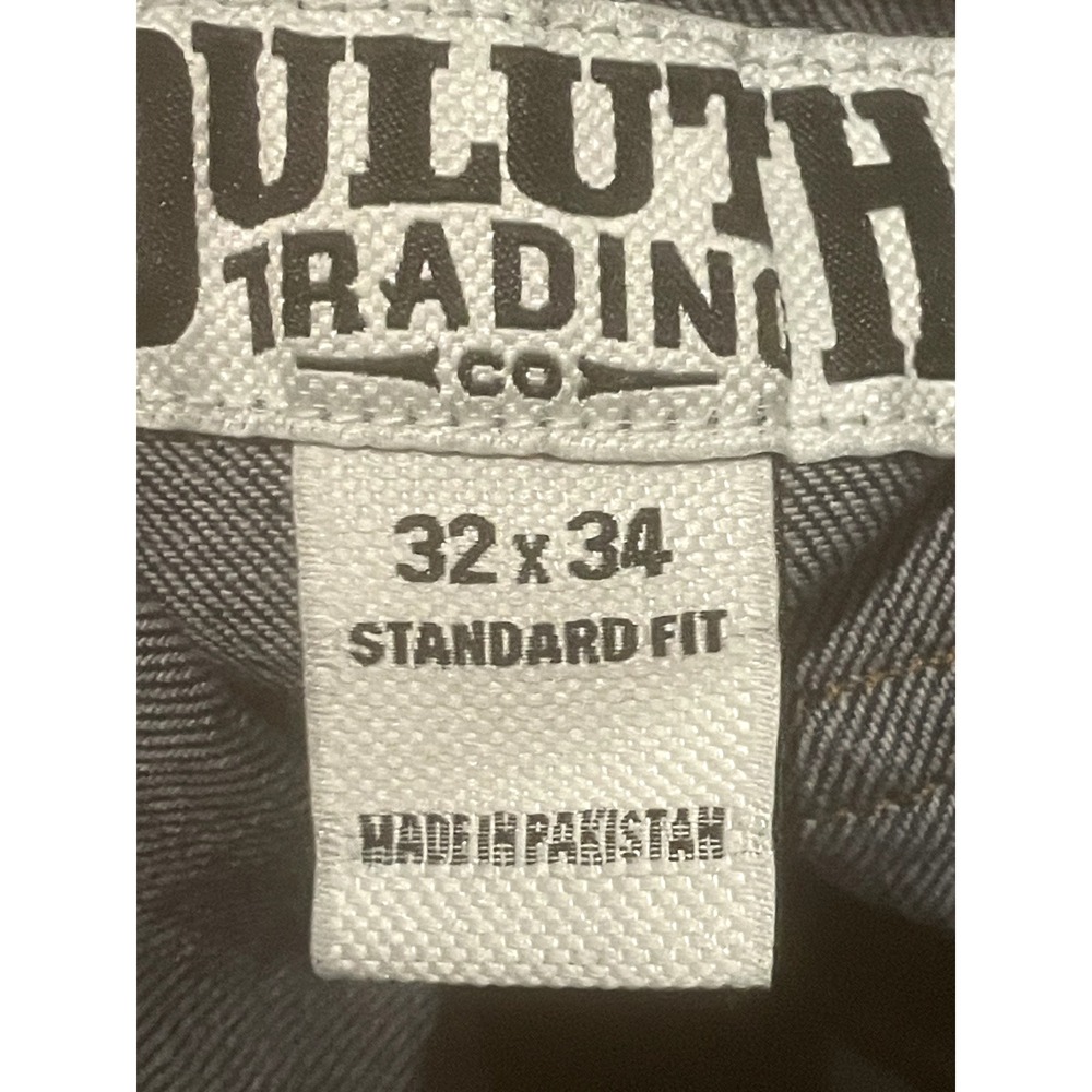 40 Grit Duluth Trading Jeans Mens 32x33 Standard Fit Straight Blue Dark‎ Wash - Picture 6 of 6